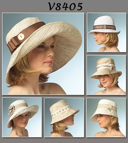 VOGUE VTG RETRO 30s 40s 50s MILLINERY HATS SUN HATS V8052 #7464 