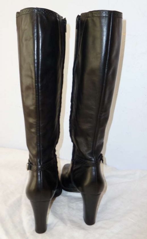 High heels Michelle D. Leather Tall boots shoes Size 9M  