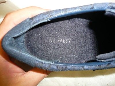 nine West, Trimpino, English Navy Med Suede Shoe U.S. women size 