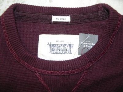 NWT Abercrombie & Fitch Mens Thermal Sweater  