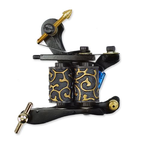 NEW Black Pattern welded steel Tattoo machine liner shader gun  