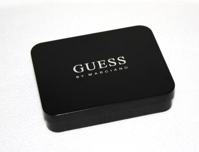 NUEVO NEGRO de la cartera de cuero auténtico Guess hombres