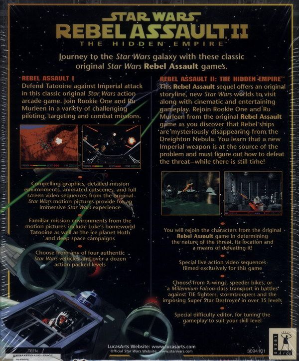 STAR WARS PC DOS GAME   REBEL ASSAULT II RARE MIB  