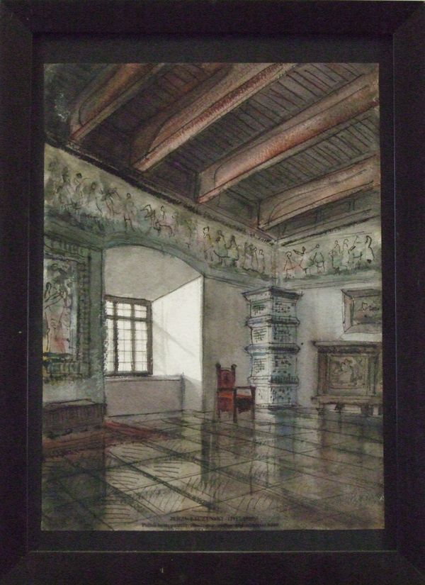 Beautiful Watercolor Painting of a Interior Decoration  