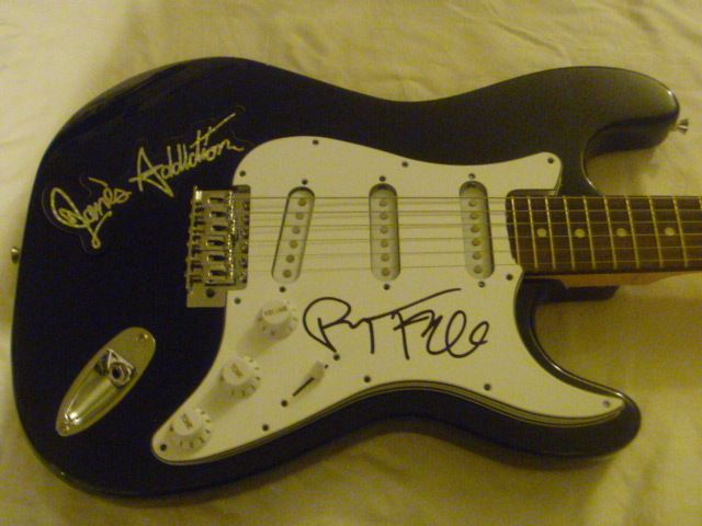 PERRY FARELL SIGNED GUITAR JANES ADDICTION PROOF  