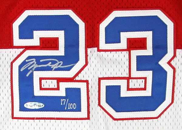 Michael Jordan UDA Autographed “Washington Bullets Jersey” #17/100 