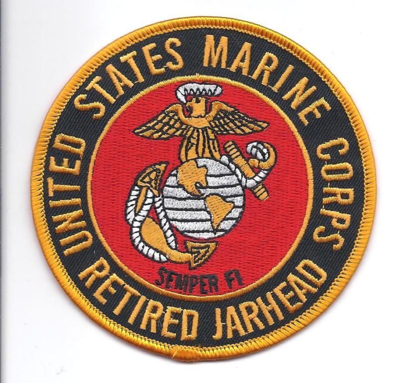 UNITED STATES MARINE CORPS RETIRED JARHEAD PATCH**  