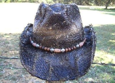 WALKING in THICKET Straw Patchwork Western Cowboy Hat  