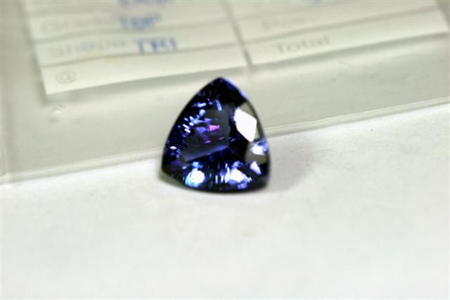 QUALITY NATURAL 4.31ct Loose Trillion TANZANITE Violet/Blue  