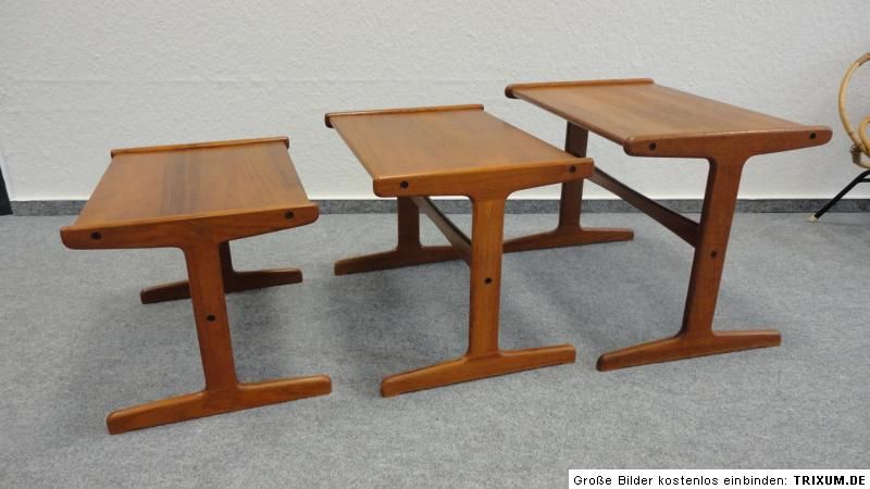 60s Danish Modern Teak Nesting Tables Juhl / Jalk Era   