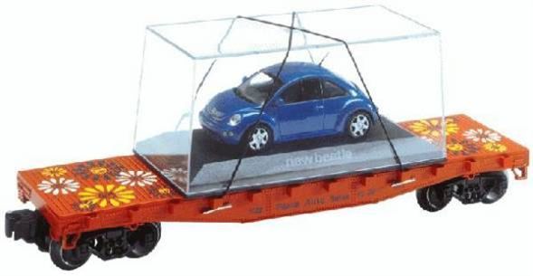   Train Volkswagen Beetle Flat Car 6 19483 O Scale MADE IN USA  