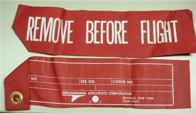 MILITARY REMOVE BEFORE FLIGHT AIRCRAFT WARNING BANNER  