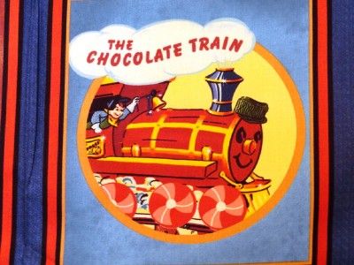   That Could Train Locomotive Fabric Panel Vintage Look VIP  