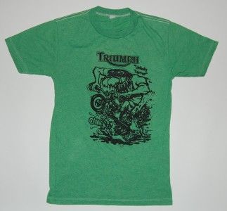 VINTAGE 1970S TRIUMPH UNHOLY TERROR ROTH RAT FINK MOTORCYCLE T SHIRT 