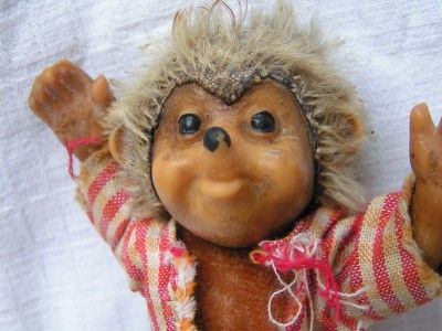 Vintage Steiff Hedgehog Mecki Rubber Doll. 50s  