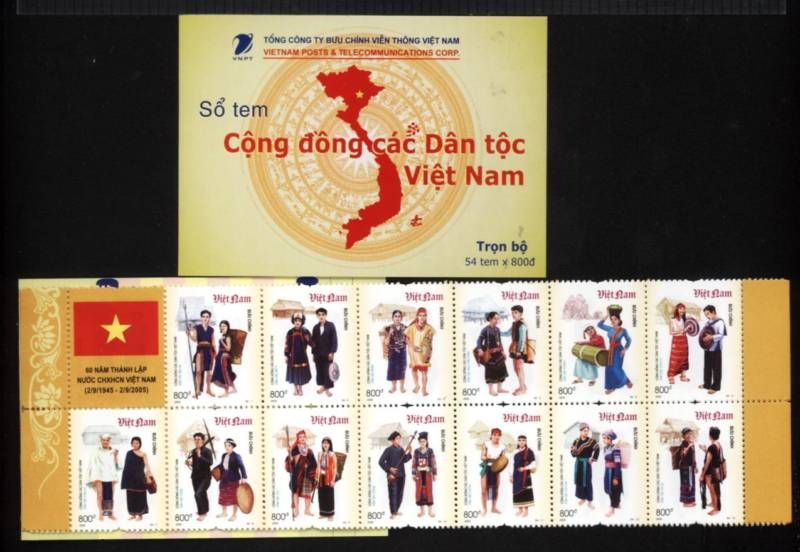 Vietnam Booklet Vietnam 54 ethnic communities (54 stamp  