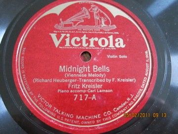 Victrola Fritz Kreisler Midnight Bells Aucassin Nicolet  