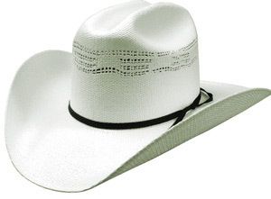    Western BANGORA Straw  Ventilated Crown  4 Brim Rancher Rodeo Vent