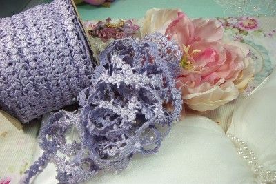 Venise Tri~Bud Ribbon~Trim~ 1/2 LAVENDER~Baby Dolls  