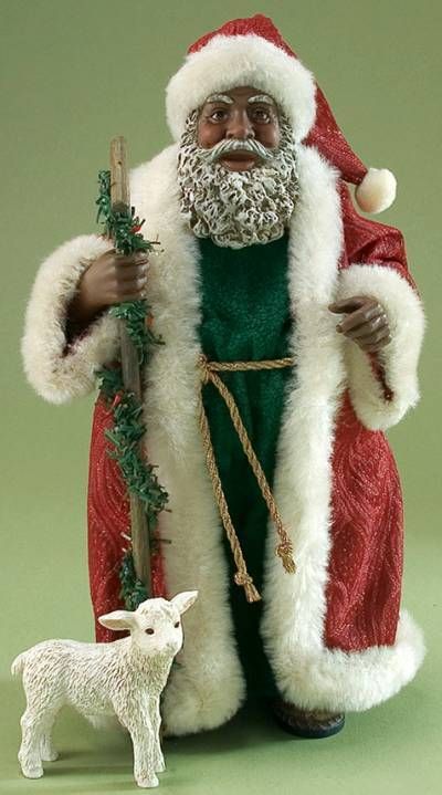 2010 CLOTHTIQUE AFRICAN AMER *HE IS MY SHEPHERD* SANTA  