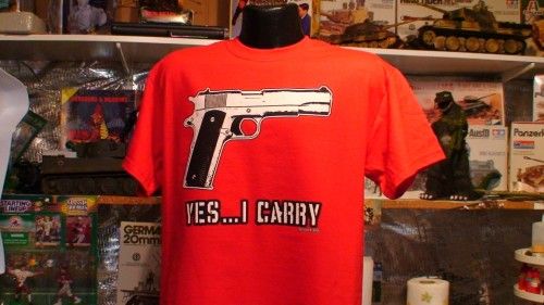   Firearms Glock 9mm 45 Auto Colt 1911 Handgun Conservative Tee  