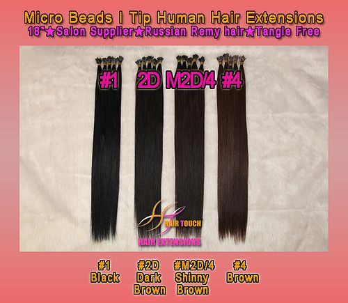 18 Micro Beads I Tip Russian Human Hair Extensions  