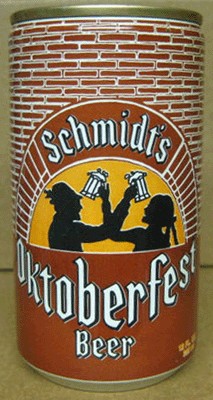 SCHMIDTS OKTOBERFEST BEER Can w/ People, PENNSYLVANIA  