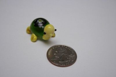 TURTLE TINY GLASS ANIMAL CUTE SHIPS FAST  
