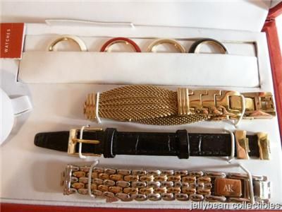 Preowned Watch Set by Anne Klein with Box & Multibands  