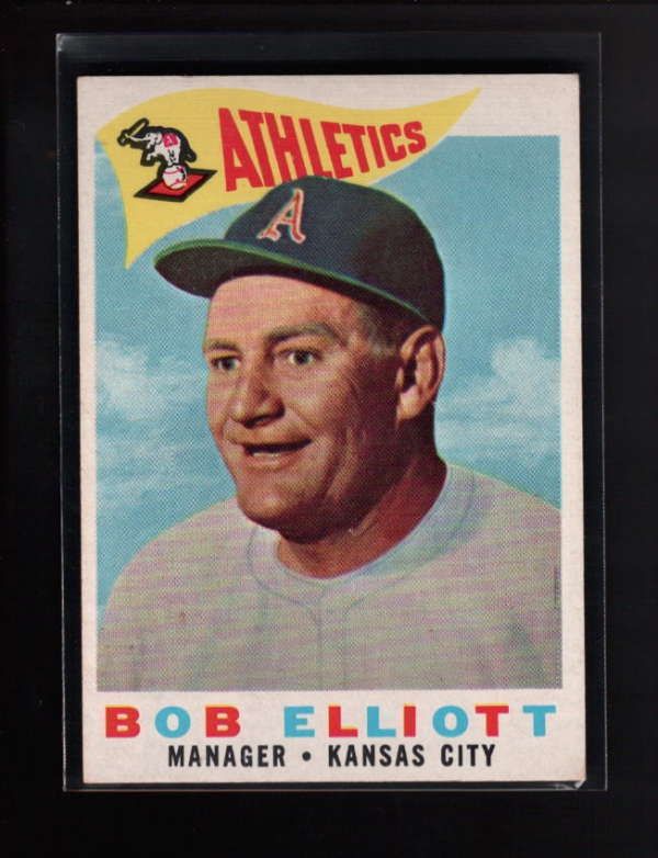 1960 TOPPS #215 BOB ELLIOT MANAGER EX MT A3948  