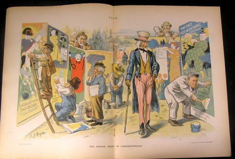 Puck 1896 March 11 Cover by Keppler Uncle Sam political aspirations 