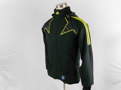   Predator Mens Medium M Soccer UCL Track Top Jacket Suit Black Yellow