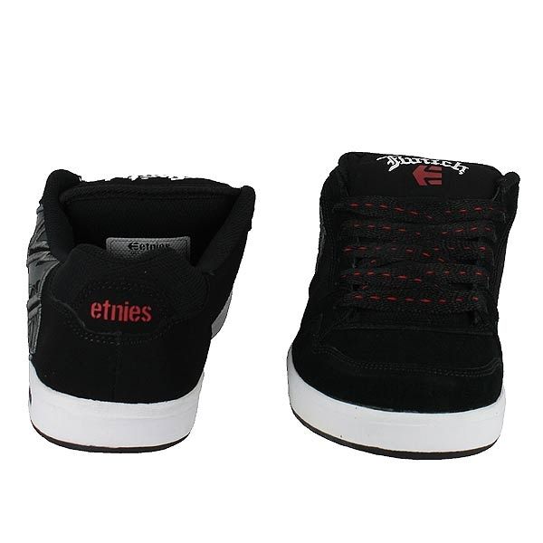 ETNIES TWITCH 2 SKATE SHOES BLACK RED SPECIAL EDITION MENS US SIZE 13 