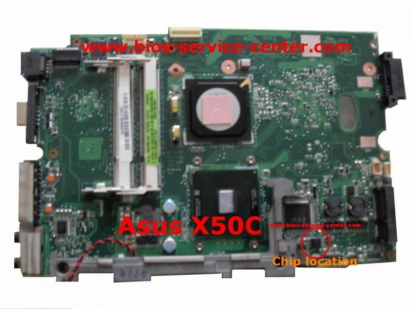 How can I find the BIOS Chip location for the Asus G73JH?