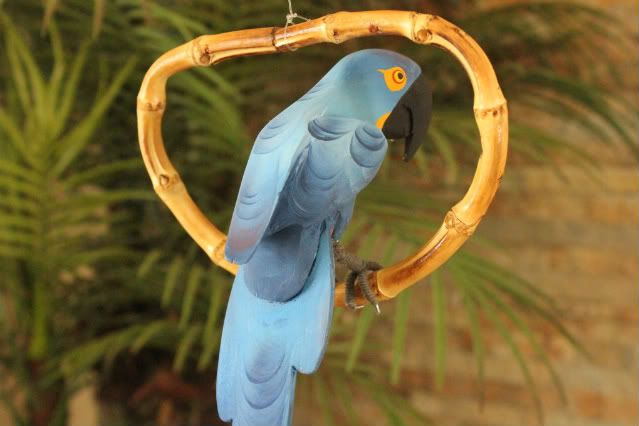 BLUE MACAW PARROT  TROPICAL/RAIN FOREST/TIKI  RIO MOVIE  