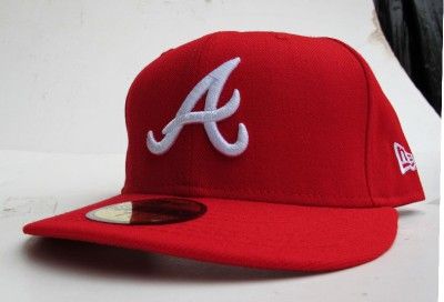 Atlanta Braves Red White All Sizes Cap Hat by New Era  