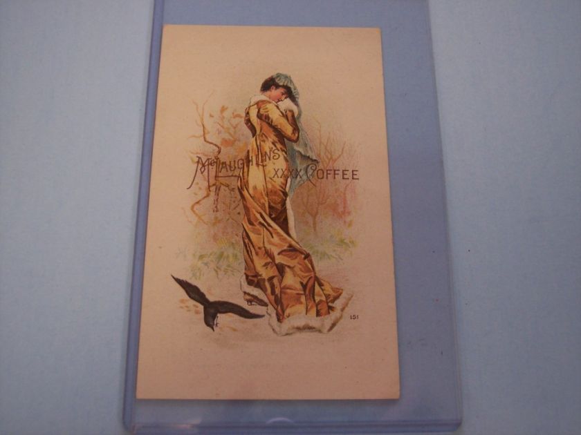 KK836 Vintage 1888 McLaughlins Coffee Calender Card  