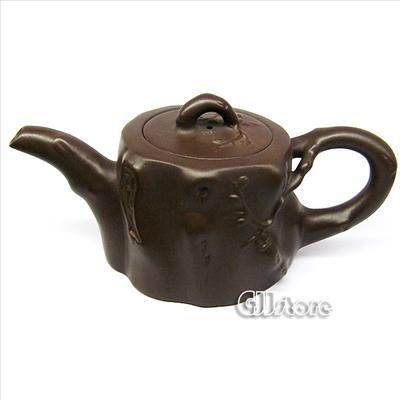 Purple clay teapot of tree trunk from the Yixing of CN  