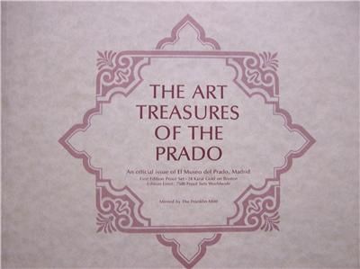 FRANKLIN MINT ART TREASURES OF THE PRADO SET COMPLETE 50 MEDAL 24Kt 