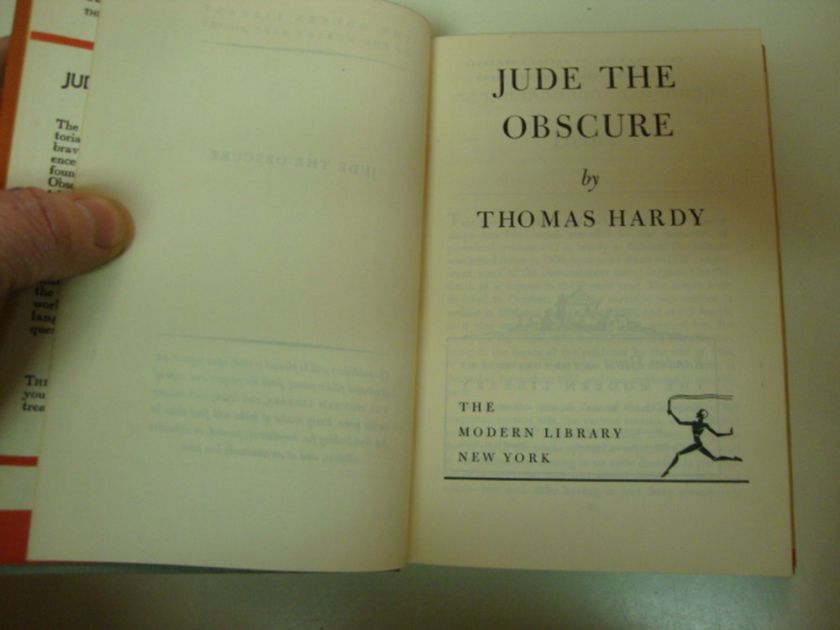 Jude the Obscure ~ Thomas Hardy Modern Library HBDJ  