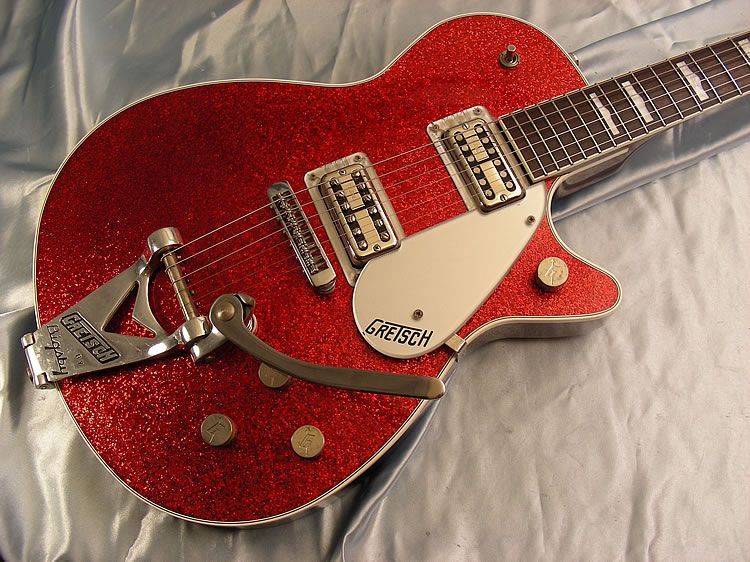 96 Gretsch 6128T Sparkle Duo Jet with TV Jones Upgrades 6128 Bigsby 