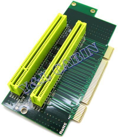 Dual 2 Slot 90 Angel PCI Riser Extender Expansion Card  