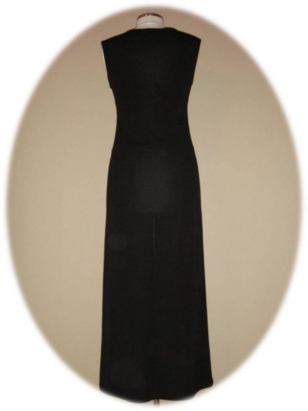 DKNY Long Black Sleeveless Dress Size S  