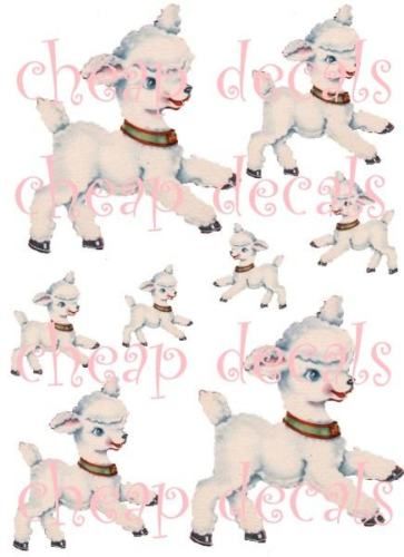 Vintage Baby Lamb Nursery Decals  