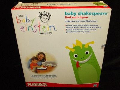 Baby Einstein Baby Shakespeare Find and Rhyme Play System NEW 