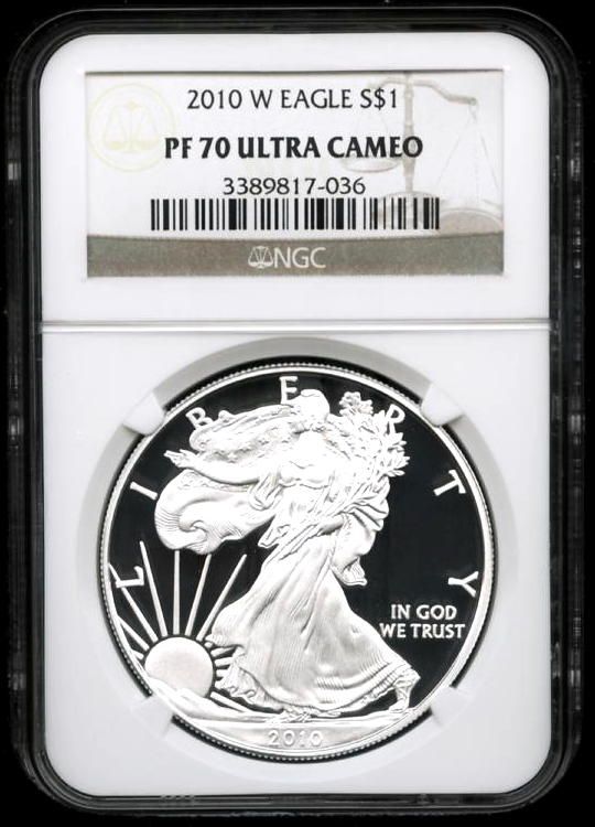 2010 W PROOF SILVER AMERICAN EAGLE NGC PF70 UC PF 70  