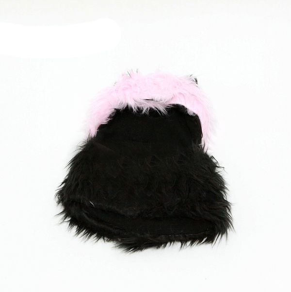 Pet Dog Clothes Apparel  Luxury Design Pink Black Long Pile Faux Fur 