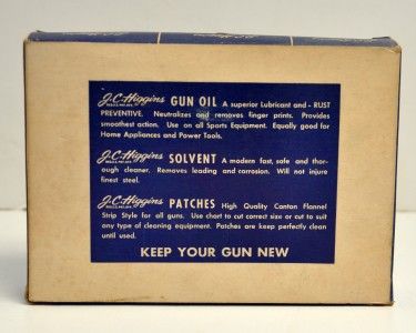 Vintage J.C. Higgins Gun Cleaning Kit Gun oil Solvent and patches 