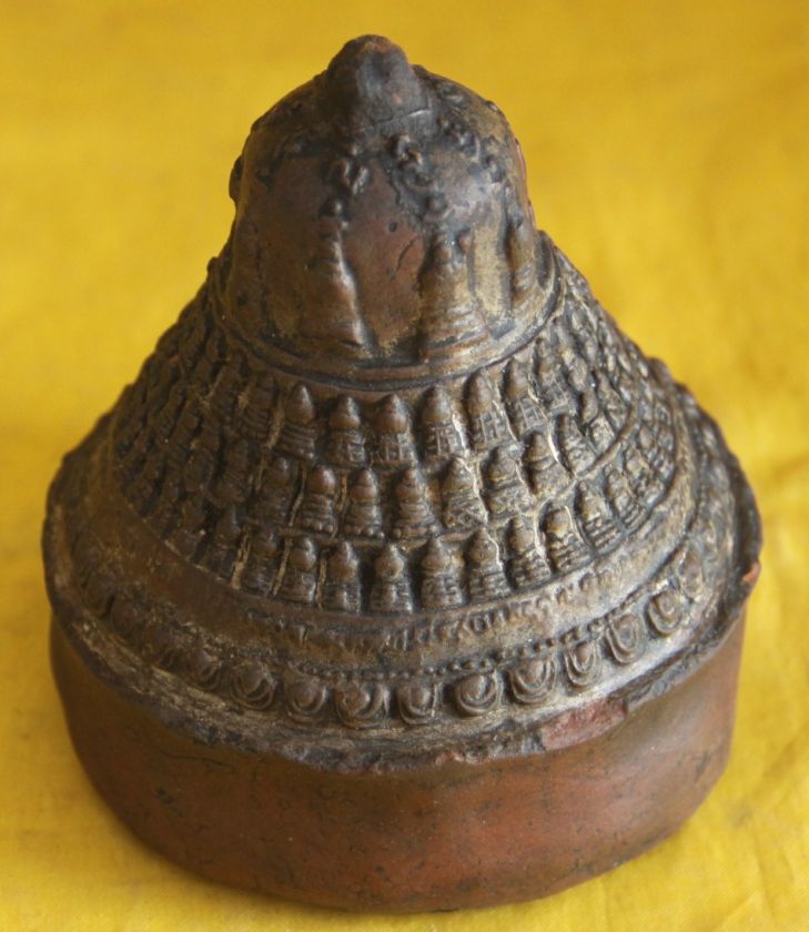 Wonderful Amazing Real Old Antique Tibetan Buddhism Clay Tsa Tsa Stupa 