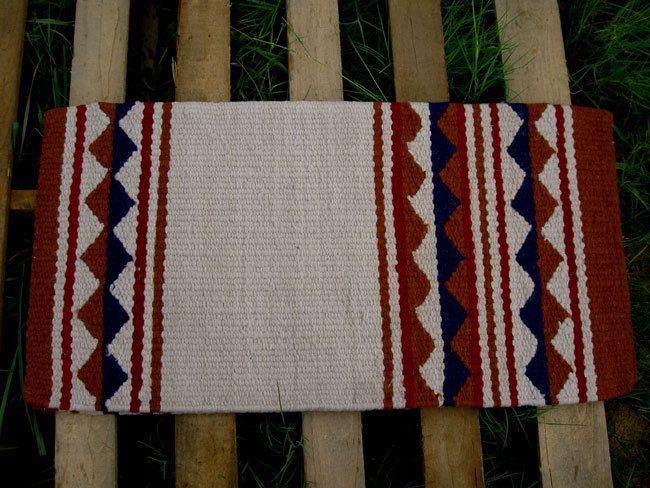 WOOL WESTERN SHOW TRAIL SADDLE PAD BLANKET RUST ORANGE  